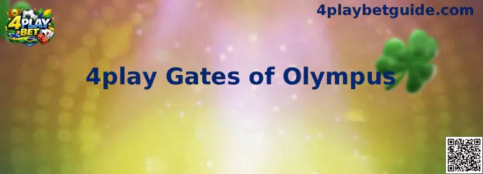 Interface ilustrativa do 4play Gates of Olympus com temática inspirada em Zeus e na mitologia grega