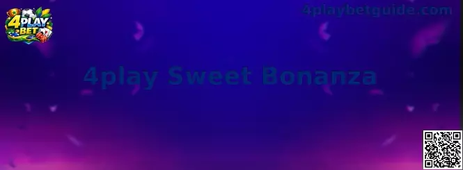 Interface ilustrativa do jogo 4play Sweet Bonanza em uma grade temática de doces